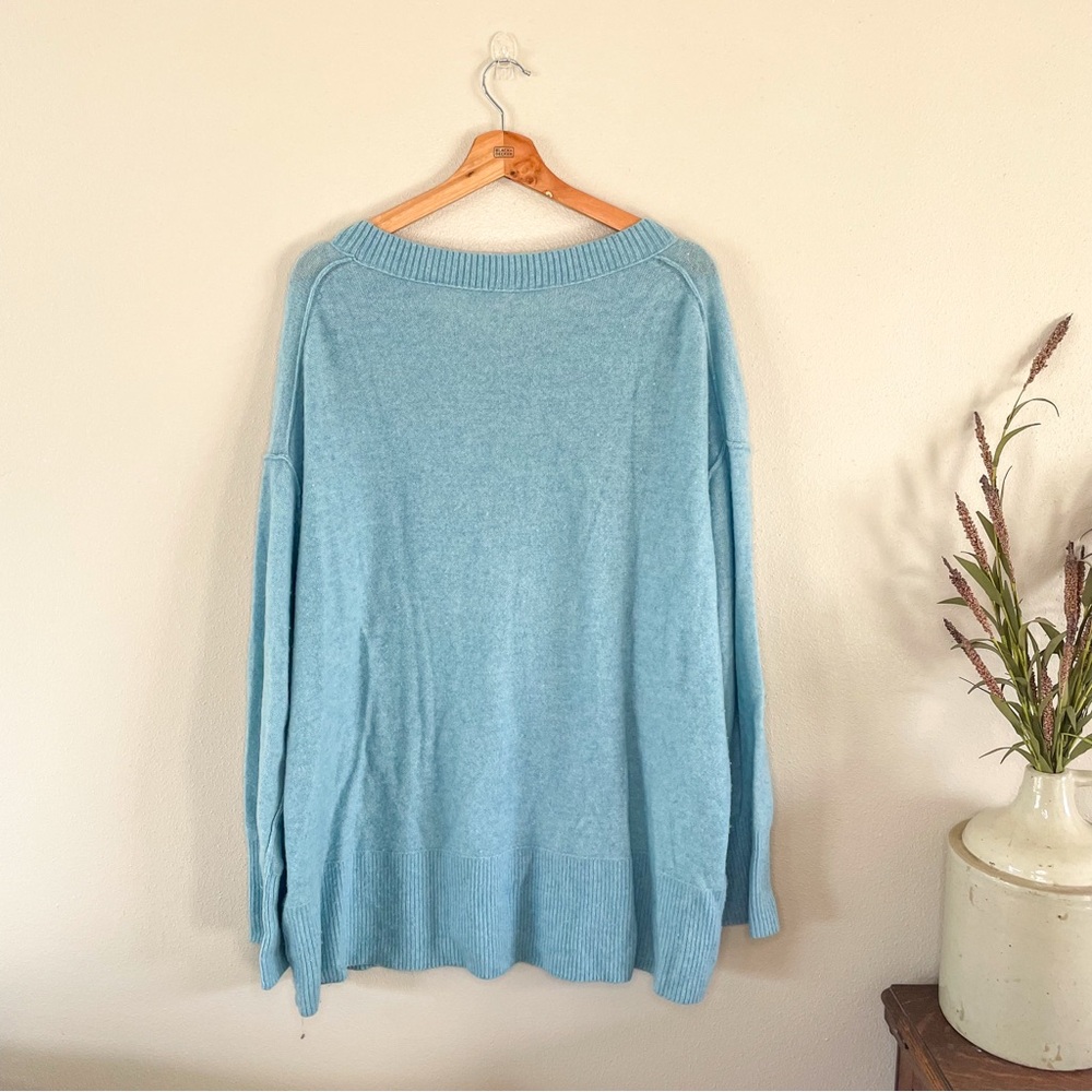 Free People | Relaxed, Slouchy, Light Blue Sweater - Picture 3 of 6